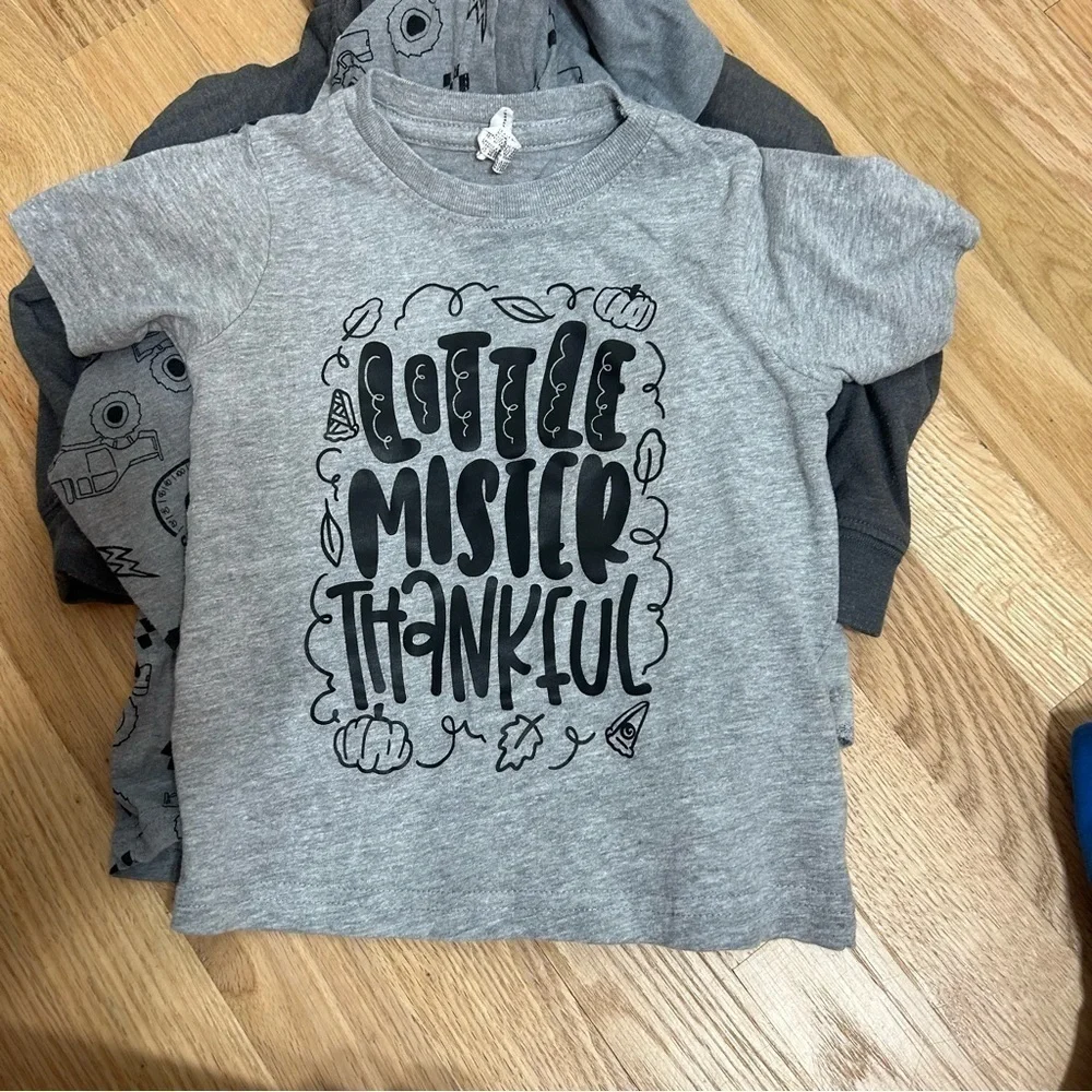 2T Shirt Bundle Boys Thanksgiving Halloween Monster Hugs Hooded Top Long Sleeve